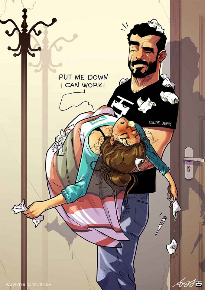 Καλλιτέχνης συνεχίζει να σκιτσογραφεί τη ζωή με τη γυναίκα του σε 15 νέα χιουμοριστικά comics (10)