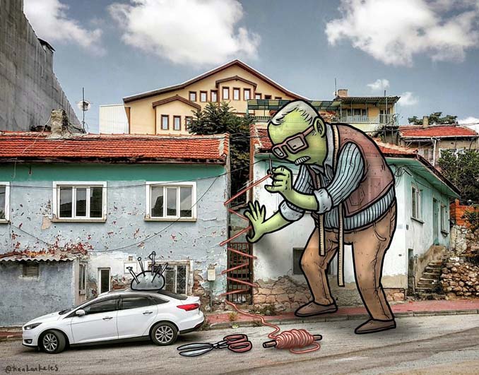 Αρχιτέκτονας σκιτσογραφεί την κρυφή ζωή των γιγάντων στους δρόμους της πόλης του (8)