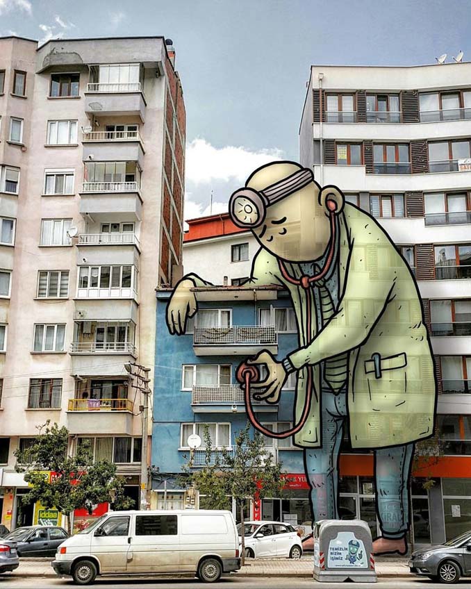 Αρχιτέκτονας σκιτσογραφεί την κρυφή ζωή των γιγάντων στους δρόμους της πόλης του (15)