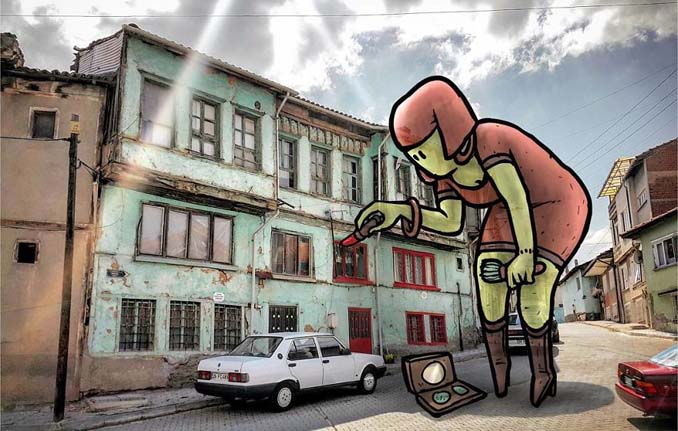 Αρχιτέκτονας σκιτσογραφεί την κρυφή ζωή των γιγάντων στους δρόμους της πόλης του (16)