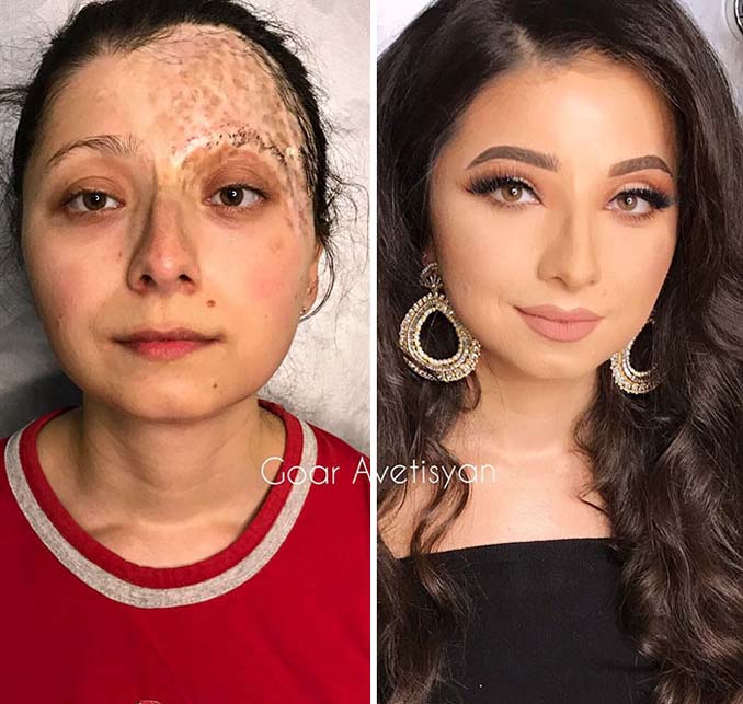 Γυναίκες πριν και μετά την μεταμόρφωση με μακιγιάζ που μοιάζουν άλλος άνθρωπος (7)