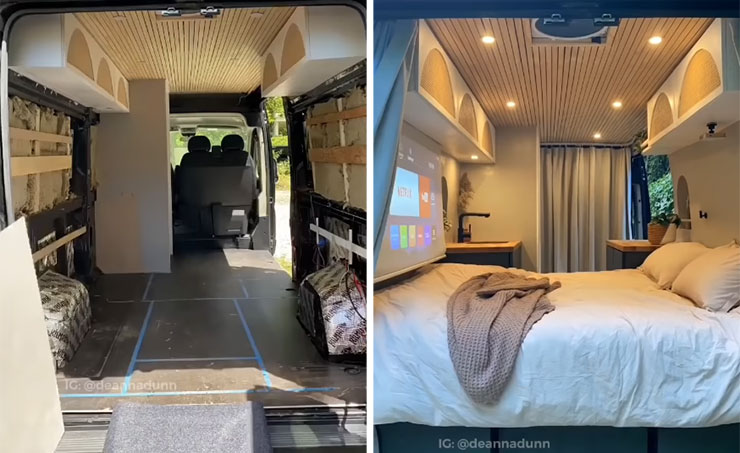 Ζευγάρι καταγράφει την απίστευτη μετατροπή ενός Van σε κινητό σπιτάκι